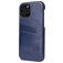 Fierre Shann Premium Card iPhone 12 Mini Coque arrière avec porte-cartes - Bleu