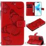 Mobigear Butterfly iPhone 12 Pro Étui Portefeuille - Rouge