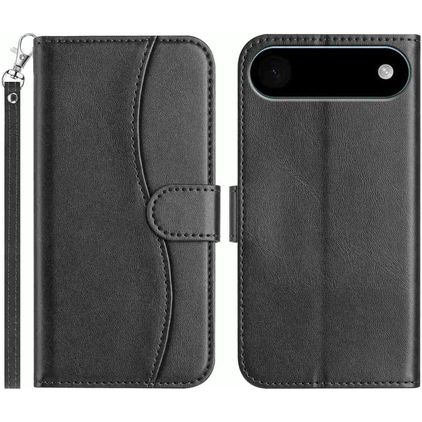 Mobigear S Line Housse iPhone Air Etui Porte-Monnaie - Noir