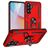 Mobigear Armor ring Coque Samsung Galaxy A36 Coque arrière Rigide Anti-Chocs avec Anneau-Support - Rouge