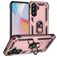 Mobigear Armor ring Coque Samsung Galaxy A36 Coque arrière Rigide Anti-Chocs avec Anneau-Support - Rose doré
