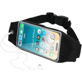 Mobiparts Comfort Fit Belt Brassard Téléphone iPhone 17 Pro Ceinture Coque de Sport en Neoprène - Noir