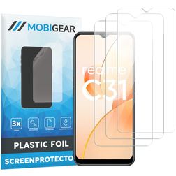 Mobigear Realme C31 Protection d'écran Film - Compatible coque (Lot de 3)