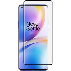 Mobigear Curved OnePlus 8 Pro Verre trempé Protection d'écran - Compatible Coque - Noir
