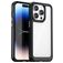Mobigear Crystal Coque iPhone 15 Pro Coque arrière Rigide - Transparent / Noir
