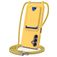 Mobigear Lanyard Card Samsung Galaxy A16 Coque avec cordon en Silicone et Porte-Cartes - Jaune