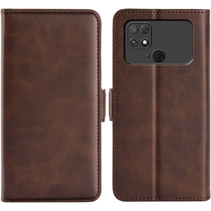 Mobigear Slim Magnet Housse POCO C40 Etui Porte-Monnaie - Marron