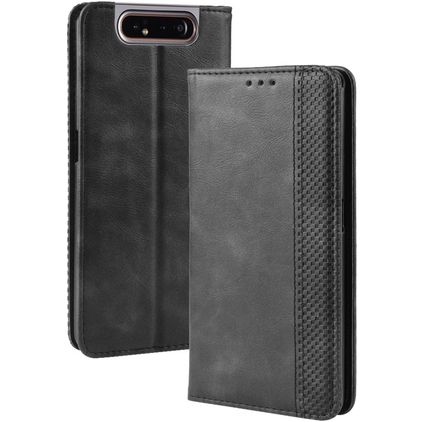 Mobigear Sensation Housse Samsung Galaxy A80 Etui Porte-Monnaie - Noir