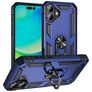 Mobigear Armor Ring Coque iPhone 17 Coque arrière Rigide Anti-Chocs avec Anneau-Support - Bleu