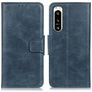 Mobigear Classy Housse Sony Xperia 5 IV Etui Porte-Monnaie - Bleu