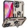 Mobigear Armor Ring Coque iPhone 16 Plus Coque arrière Rigide Anti-Chocs avec Anneau-Support - Or