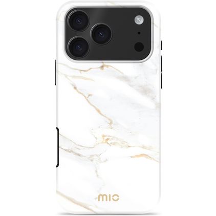 MIO Coque iPhone 17 Pro Max MagSafe Coque arrière Rigide - White Marble