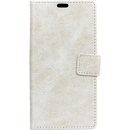 Mobigear Basic Housse Motorola One Power Etui Porte-Monnaie - Blanc