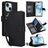 Mobigear Wallet Housse iPhone 15 Plus Etui Porte-Monnaie - Noir