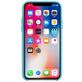 Mobigear Rubber Touch Coque iPhone XS Coque arrière en Silicone - Bleu