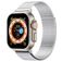 Mobigear Premium Loop Bracelet Milanais Apple Watch Fermeture magnétique - 42/41/40/38 mm - Argent