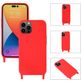 Mobigear Lanyard iPhone 14 Pro Coque avec cordon en Silicone - Rouge