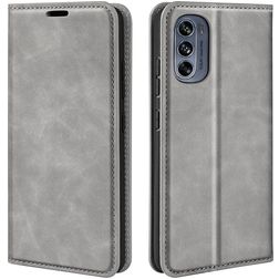 Mobigear Retro Slim Housse Motorola Moto G62 Etui Porte-Monnaie - Gris