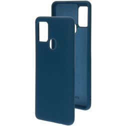 Mobiparts Coque Samsung Galaxy A21s Coque arrière en Silicone - Blueberry Blue