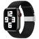 Mobigear Braided Bracelet Nylon Apple Watch Fermeture à pince - 49/46/45/44 mm - Noir