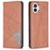 Mobigear Rhombus Slim Housse Nothing Phone (1) Etui - Marron