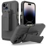 Mobigear Explorer Coque iPhone 14 Pro Max Coque arrière Rigide Anti-Chocs avec Support Amovible - Gris