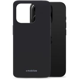 Mobilize Rubber Gelly Coque iPhone 16 Pro Coque arrière en TPU Souple - Noir