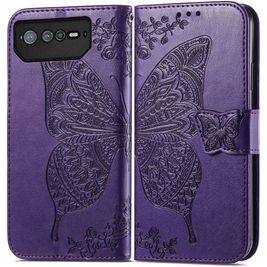 Mobigear Butterfly Housse ASUS ROG Phone 6 Pro Etui Porte-Monnaie - Violet