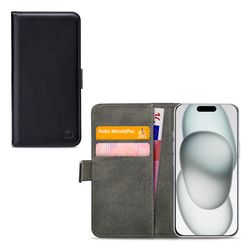 Mobilize Classic Gelly Wallet Housse iPhone 15 Etui Porte-Monnaie - Noir