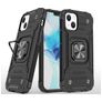 Mobigear Armor Ring Coque iPhone 13 Pro Max Coque arrière Rigide Anti-Chocs avec Anneau-Support - Noir