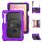 Mobigear SureGrip XGuard Coque Samsung Galaxy Tab S11 Coque arrière en Plastique rigide,Silicone + Porte-crayon + Bandoulière + Support Amovible - Violet