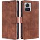Mobigear Croco Housse Motorola Edge 30 Ultra Etui Porte-Monnaie - Marron