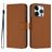 Mobigear Urban Wallet iPhone 16 Pro Étui Portefeuille - Marron