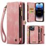 Caseme 008 Housse iPhone 14 Pro Max Etui avec Coque Détachable Porte-Monnaie - Rose