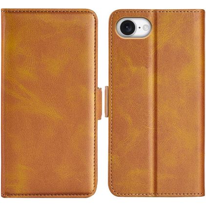 Mobigear Slim Magnet Housse iPhone 17e Etui Porte-Monnaie - Cognac