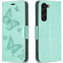 Mobigear Butterfly Housse Samsung Galaxy S24 Plus Etui Porte-Monnaie - Vert