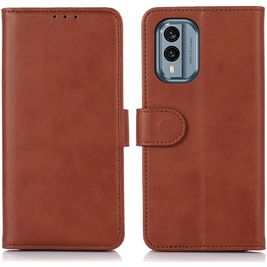 Mobigear Wallet Housse Nokia X30 Etui Porte-Monnaie - Marron