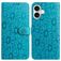 Mobigear Flowers Housse iPhone 17 Etui Porte-Monnaie - Bleu