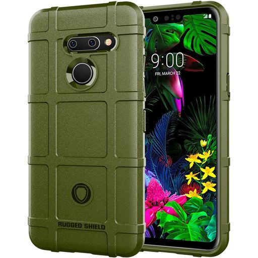 Mobigear Rugged Shield Coque LG G8 ThinQ Coque arrière en TPU Souple Anti-Chocs - Vert
