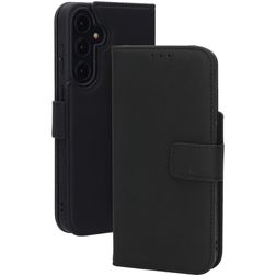 Mobiparts Wallet Housse Samsung Galaxy A35 Etui en Cuir Véritable Porte-Monnaie - Noir