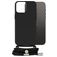 Mobilize Lanyard Gelly iPhone 14 Pro Max TPU souple Coque avec cordon - Noir