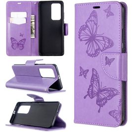 Mobigear Butterfly Housse Huawei P40 Pro Etui Porte-Monnaie - Violet