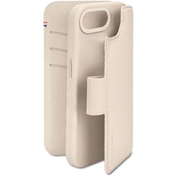 Decoded Detachable Wallet Housse iPhone 16e MagSafe Etui avec Coque Détachable en Cuir Véritable Porte-Monnaie - Clay