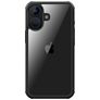 Valenta Full Cover Coque iPhone 16 Coque arrière en Verre trempé Anti-Chocs - Noir