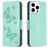 Mobigear Butterfly Housse iPhone 15 Pro Etui Porte-Monnaie - Vert