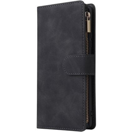 Mobigear Zipper Samsung Galaxy S10 Lite Étui Portefeuille - Noir