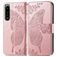 Mobigear Butterfly Housse Sony Xperia 5 IV Etui Porte-Monnaie - Rose doré