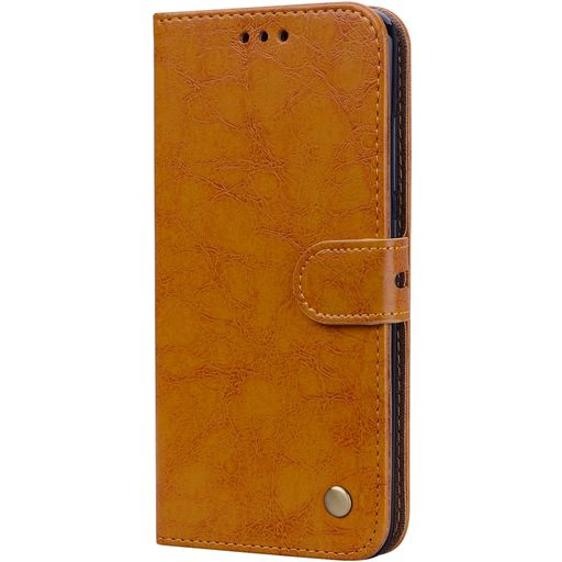 Mobigear Wallet Housse Xiaomi Mi 8 Etui Porte-Monnaie - Cognac