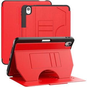 Mobigear Magnetic Folio Coque iPad Air 11 Pouces (2024) Etui + Porte-crayon - Rouge