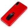 Mobigear Rubber Ring Coque iPhone XS Max Coque arrière Rigide avec Anneau-Support - Rouge
